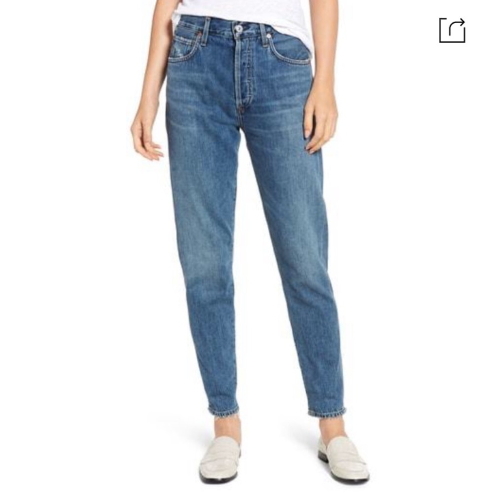 Citizens Of Humanity High-Rise Slim Tapered Jeans - Medium Blue Wash